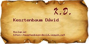 Kesztenbaum Dávid névjegykártya